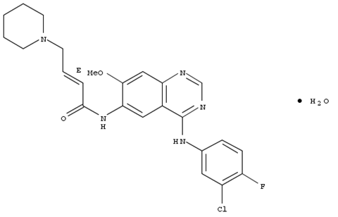 (2E)-N-[4-[(3-Chloro-4-fluorophenyl)amino]-7-methoxy-6-quinazolinyl]-4-(1-piperidinyl)-2-butenamide hydrate (1:1)